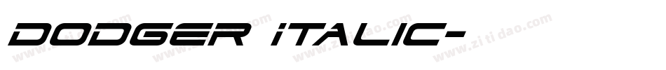 Dodger Italic字体转换